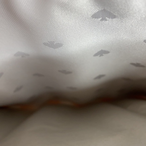 Kate Spade Women’s Yellow Striped Stone Canvas Large Zip Clutch NWT - Picture 11 of 11